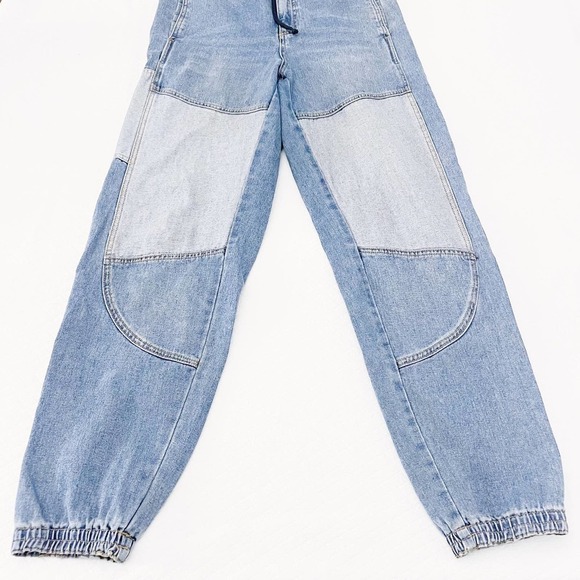 BDG Color Block Drawstring Denim Jogger Jeans SZ M - Picture 2 of 8